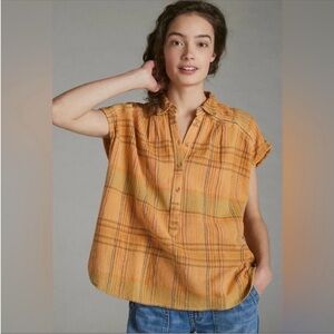 Anthropologie Pilcro Oversized Plaid top